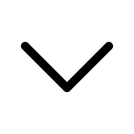 Black solid downward pointing arrow icon on a white background.